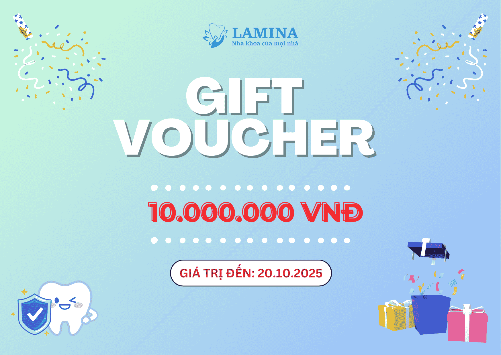 niềng răng học đường lamina voucher 10 triệu